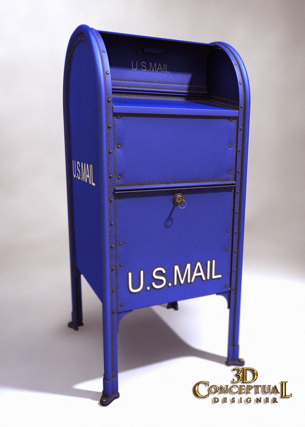 3DconceptualdesignerBlog 3D Stock Model Sales Free Standing Mailbox